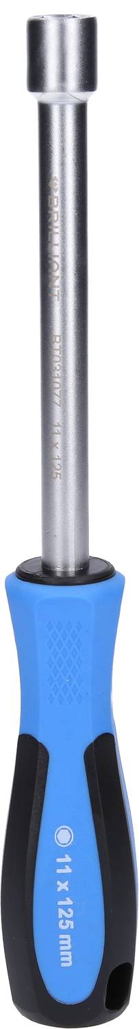 Blauer Schraubenschlüssel mit schwarzem Griff, für 14x19 mm Muttern.