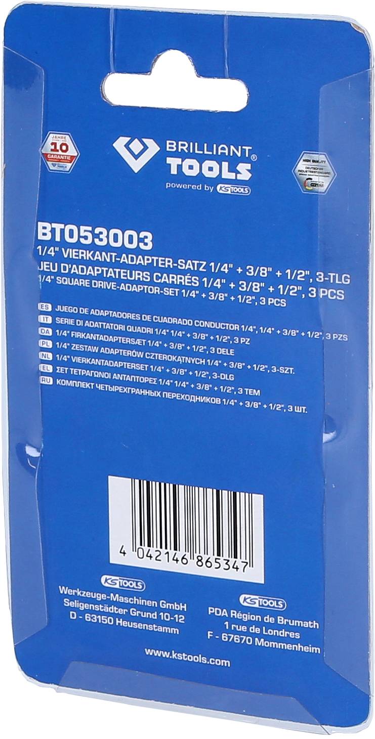 'Brilliant Tools BT053003, Adapter-Set 1/4