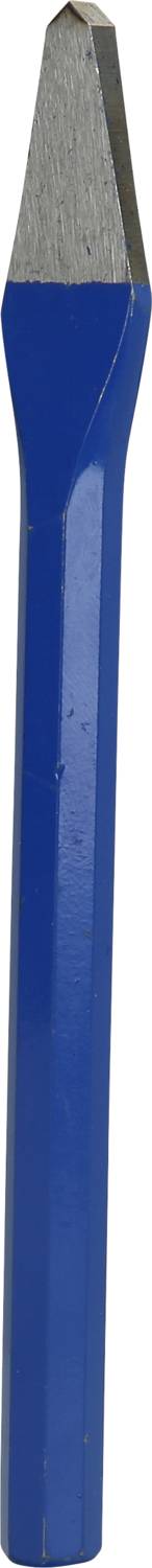 Blauer Schlitzmeißel mit Metallspitze, verwendet zum Fräsen und Schneiden in Baustellen- oder Werkstattarbeiten.