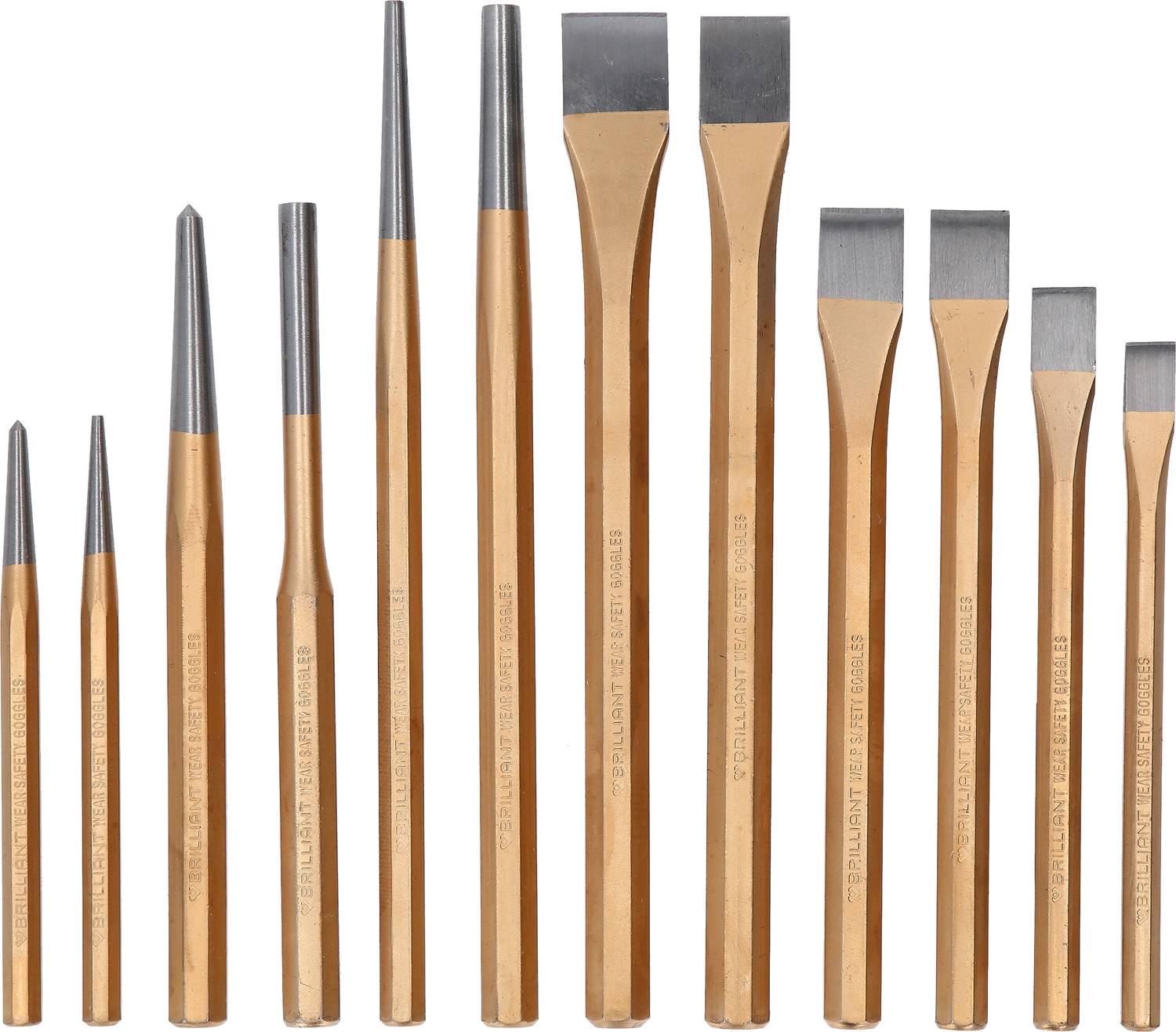 Brilliant Tools Meißel und Durchtreiber-Satz, 12-tlg BT085010