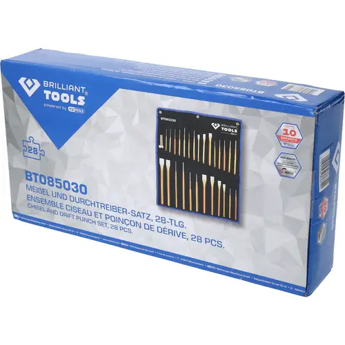 Brilliant Tools Meißel und Durchtreiber-Satz, 28-tlg BT085030 Brilliant Tools Meißel und Durchtreiber-Satz, 28-tlg BT085030