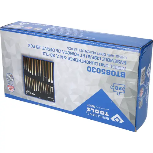 Brilliant Tools Meißel und Durchtreiber-Satz, 28-tlg BT085030 Brilliant Tools Meißel und Durchtreiber-Satz, 28-tlg BT085030