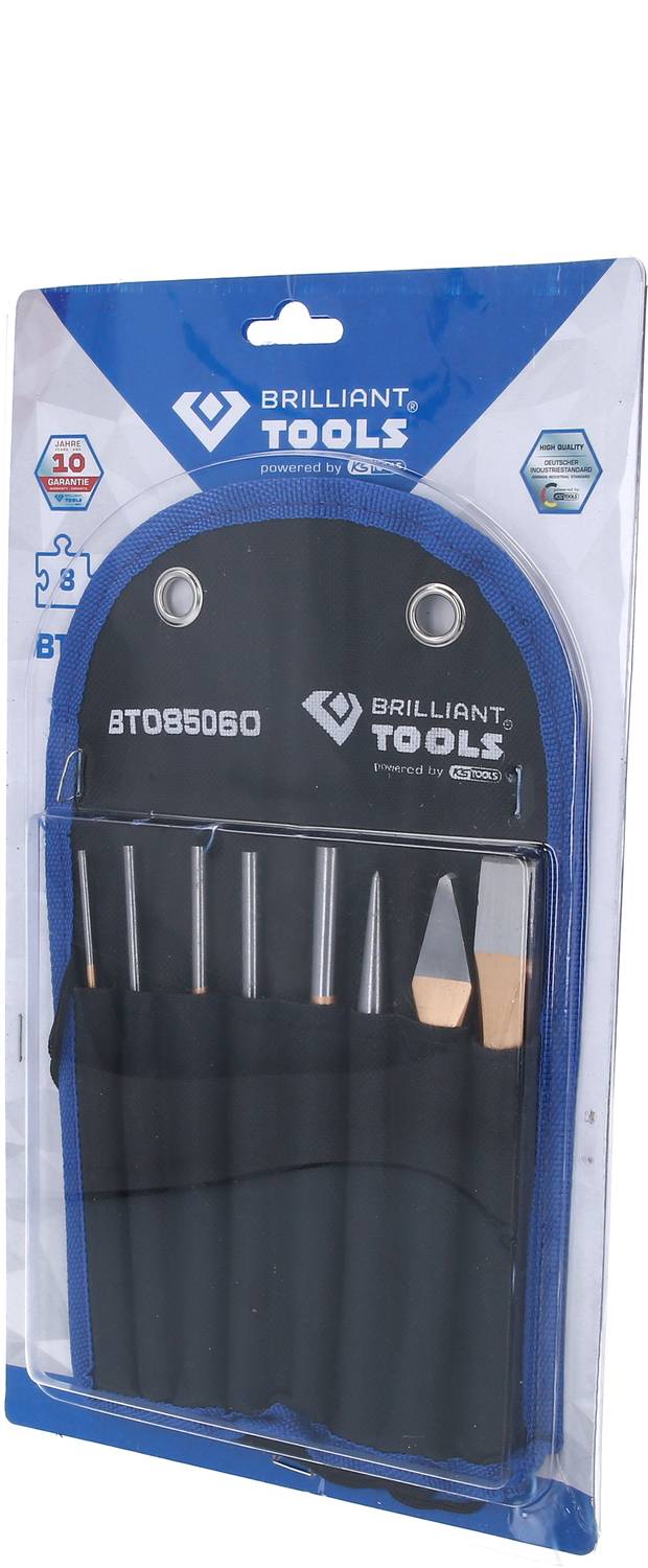 Brilliant Tools Meißel und Splintentreiber / Durchtreiber-Satz, 8-tlg BT085060