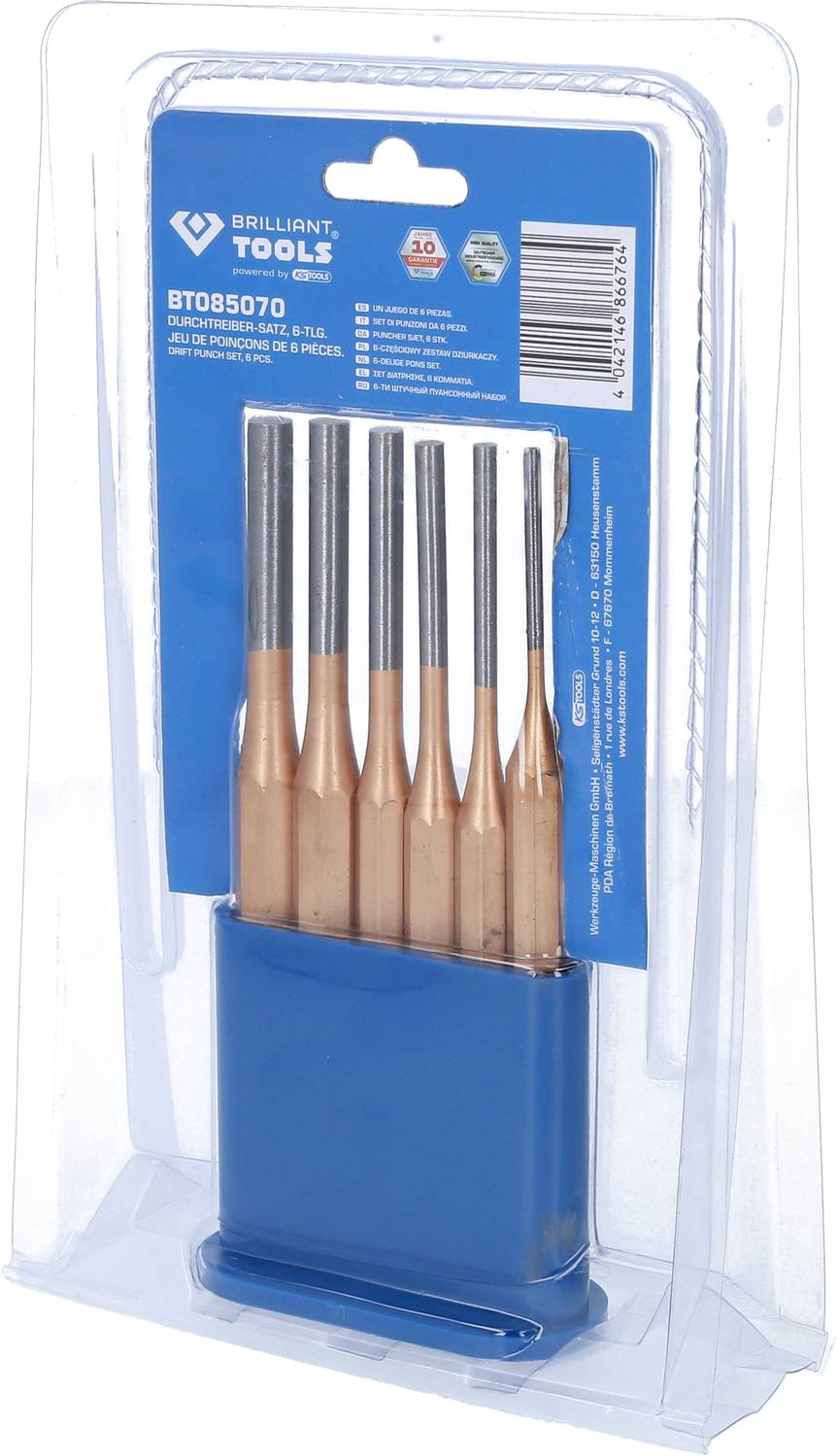 Brilliant Tools Splintentreiber / Durchtreiber-Satz, 6-tlg BT085070