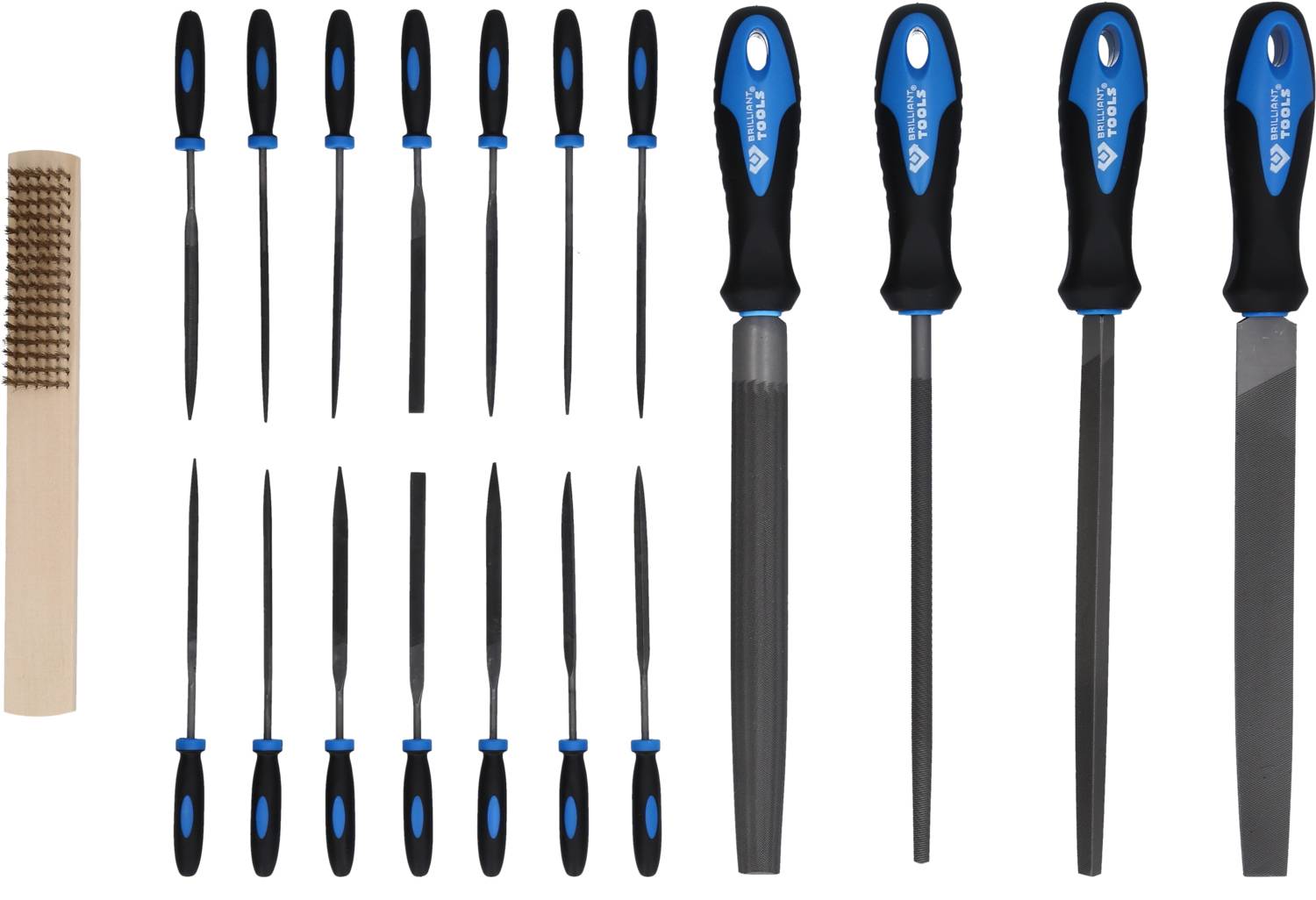 Brilliant Tools BT103030 Feilen-Satz mit Feilenbürste, 19-tlg 1 St.
