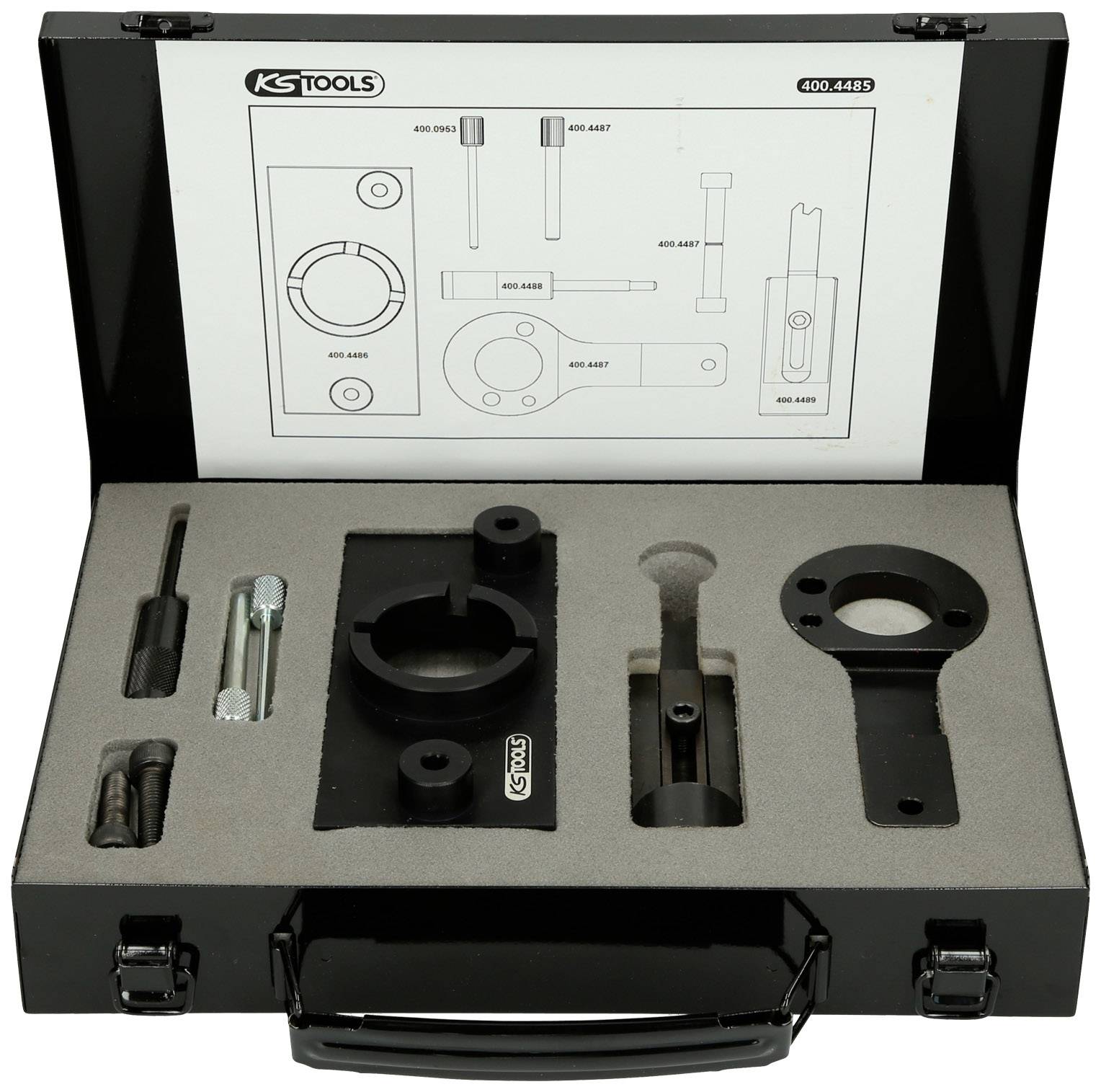 KS Tools 4004485 Motoreinstell-Werkzeug-Satz für Opel, 8-tlg