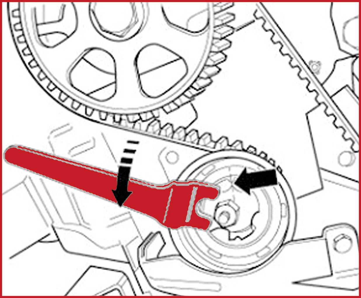 KS Tools 4009008 Spannrollen-Schlüssel für Zweilochmuttern, 140mm