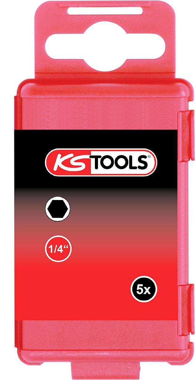 Roter Werkzeugkasten von 'KG TOOLS' für 1/4