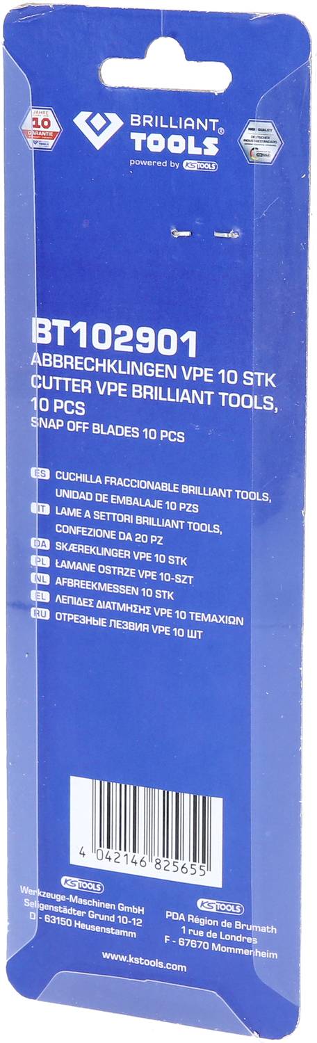 Brilliant Tools BT102901 Abbrechklingen VPE 10 Stk 10St.