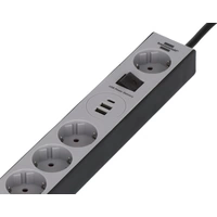 Brennenstuhl 9123020538 Steckdosenleiste mit Schalter Schwarz/Grau Schutzkontakt 1St. Brennenstuhl 9123020538 Steckdosenleiste mit Schalter Schwarz/Grau Schutzkontakt 1St.