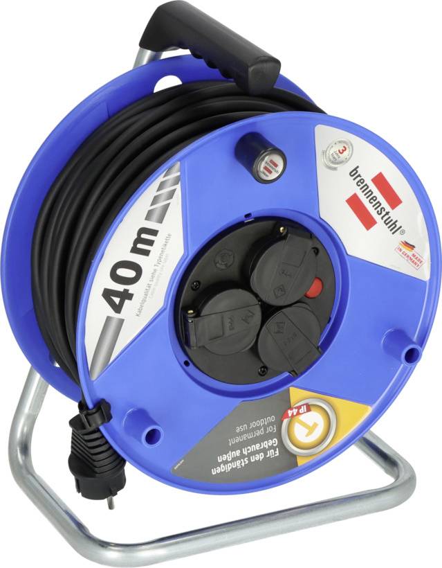 Brennenstuhl 9123020540 Kabeltrommel 40 m Schwarz Schutzkontakt-Stecker