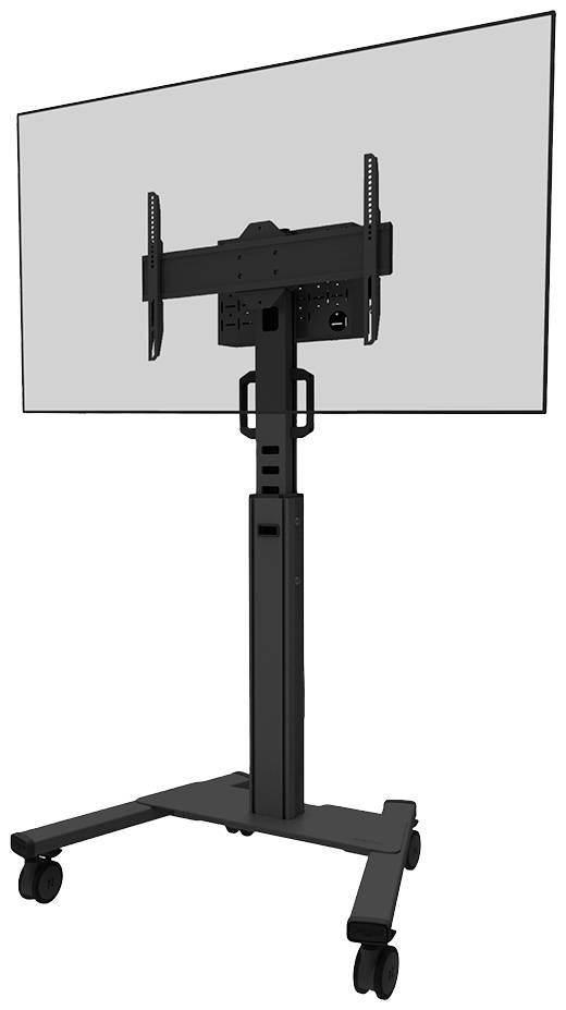 Neomounts FL50S-825BL1 TV-Rollwagen Neigbar, Höhenverstellbar 94,0cm (37") - 190,5cm (75") Bodenständer