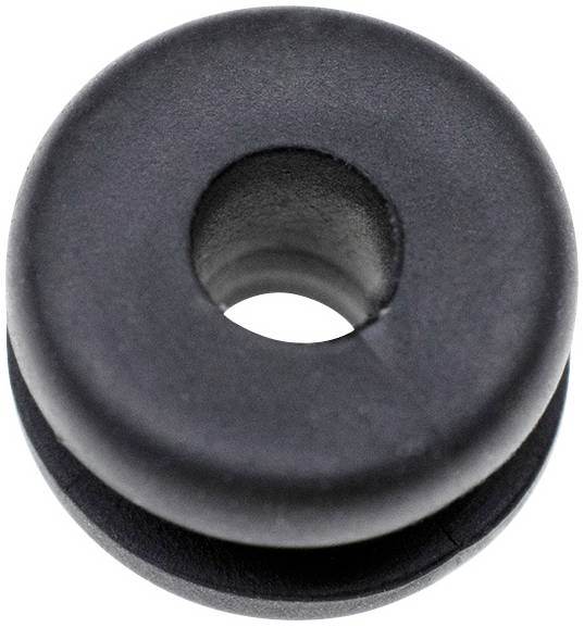 TRU COMPONENTS TC-10820712 Kabeldurchführung Klemm-Ø (max.) 6mm Plattenstärke (max.) 1.5mm PVC Schwarz 1000St.