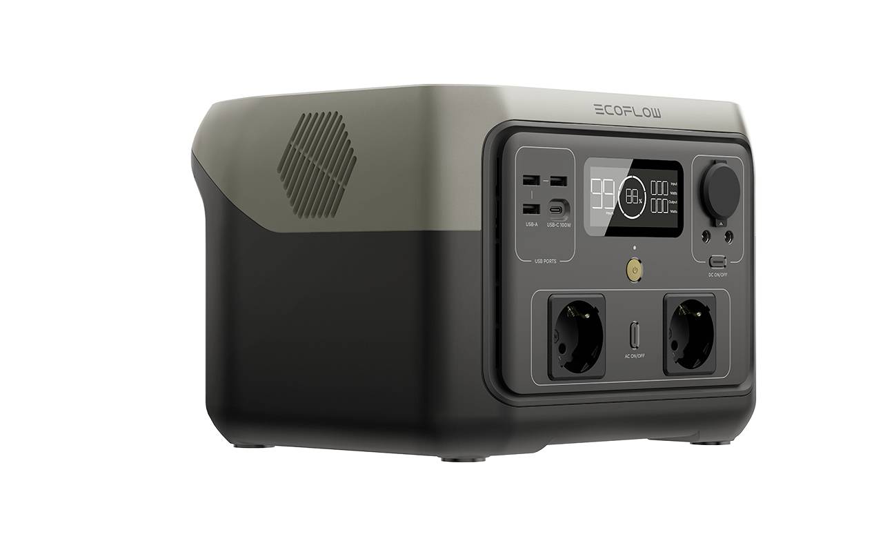 ECOFLOW River 2 Max Powerstation LiFePO 4 Schwarz mit Laderegler