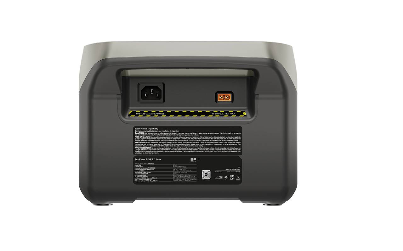 ECOFLOW River 2 Max Powerstation LiFePO 4 Schwarz mit Laderegler