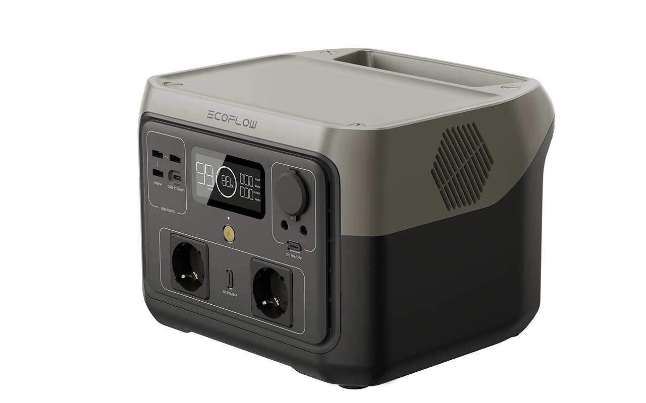 ECOFLOW River 2 Max Powerstation LiFePO 4 Schwarz mit Laderegler