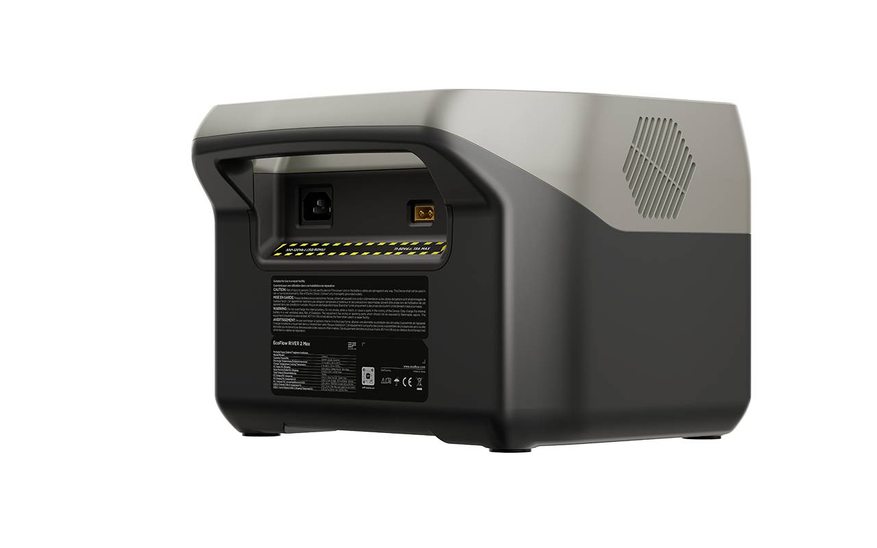 ECOFLOW River 2 Max Powerstation LiFePO 4 Schwarz mit Laderegler