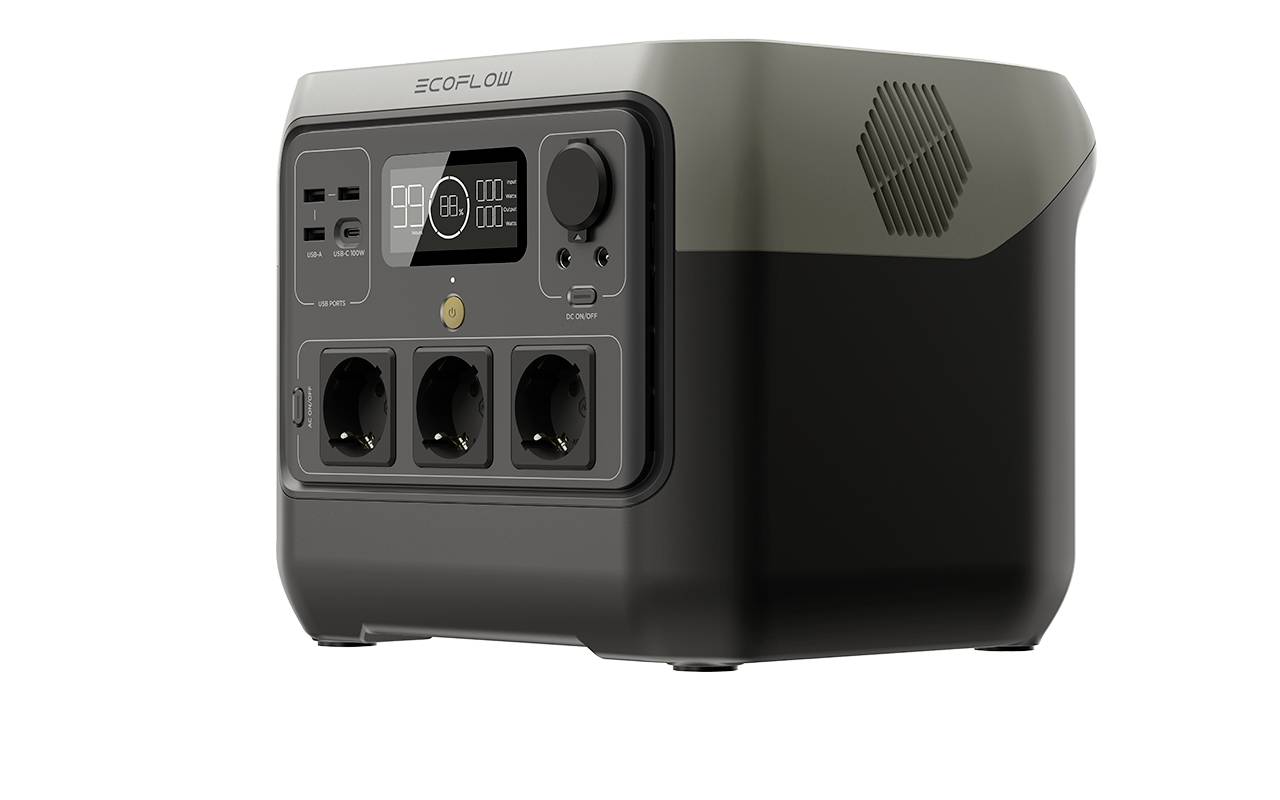 ECOFLOW River 2 Pro Powerstation LiFePO 4 Schwarz mit Laderegler