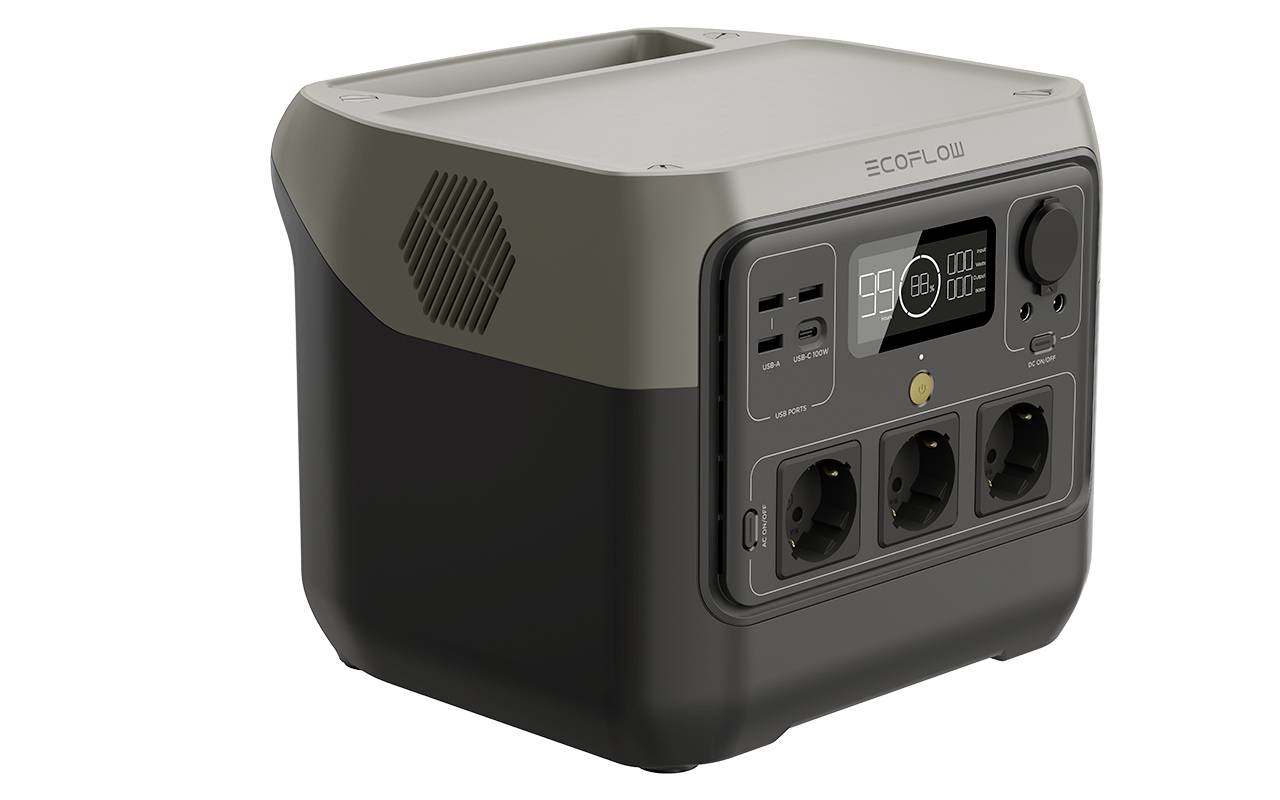 ECOFLOW River 2 Pro Powerstation LiFePO 4 Schwarz mit Laderegler