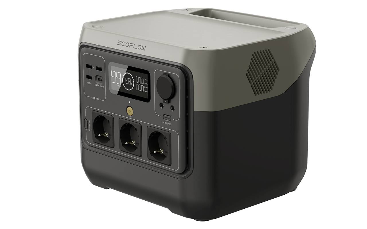 ECOFLOW River 2 Pro Powerstation LiFePO 4 Schwarz mit Laderegler