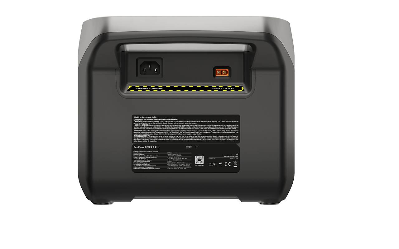 ECOFLOW River 2 Pro Powerstation LiFePO 4 Schwarz mit Laderegler