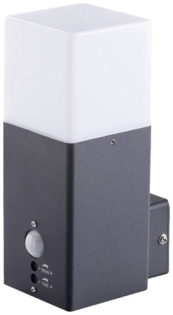 Kanlux VADRA 21L-UP SE 29011 Außenwandleuchte mit Bewegungsmelder LED, Glühlampe, Kompakt-Leuchtstofflampe E27 Anthrazit