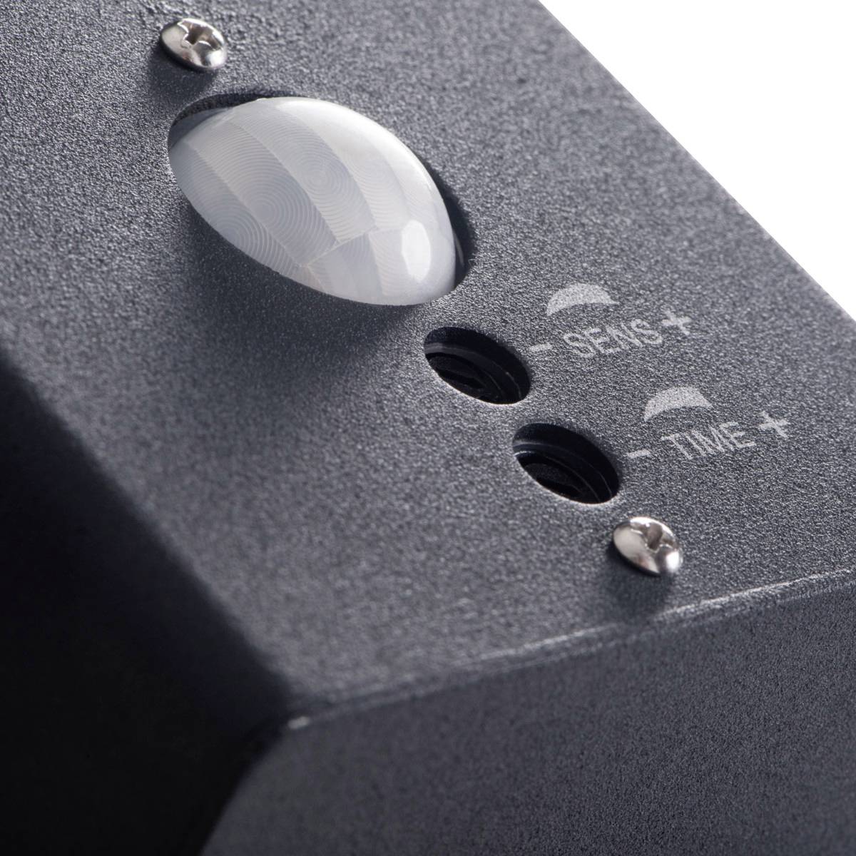 Kanlux VADRA 21L-UP SE 29011 Außenwandleuchte mit Bewegungsmelder LED, Glühlampe, Kompakt-Leuchtstofflampe E27 Anthrazit