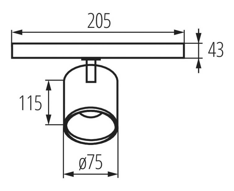 Kanlux ATL1 18W-940-S6-B Stromschienen-Strahler 18W LED Schwarz