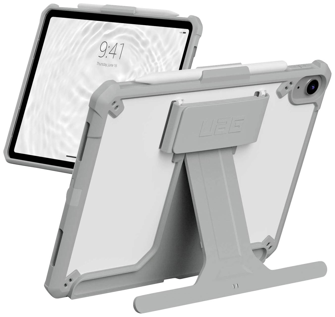 Urban Armor Gear Healthcare Handstrap & Kickstand Tablet-Cover iPad 10.9" (Gen.10, 2022), iPad 10.9" (A16, 2025) Book Cover Grau