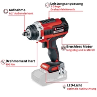 Einhell Professional Power X-Change IMPAXXO 18/400 + 4,0Ah PXC Starter Kit 4326441 Akku-Schlagschrauber 400 Nm Anzahl Einhell Professional Power X-Change IMPAXXO 18/400 + 4,0Ah PXC Starter Kit 4326441 Akku-Schlagschrauber 400 Nm Anzahl