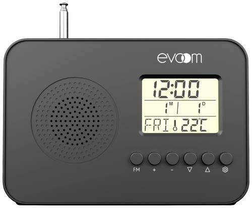 EV306148 Taschenradio UKW, FM UKW Weckfunktion Schwarz