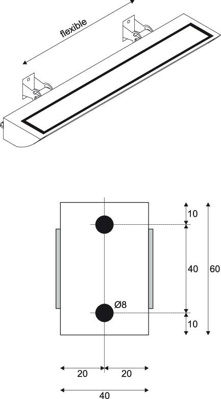 SLV VANO WING 1006268 LED-Außenwandleuchte LED 25W Grau