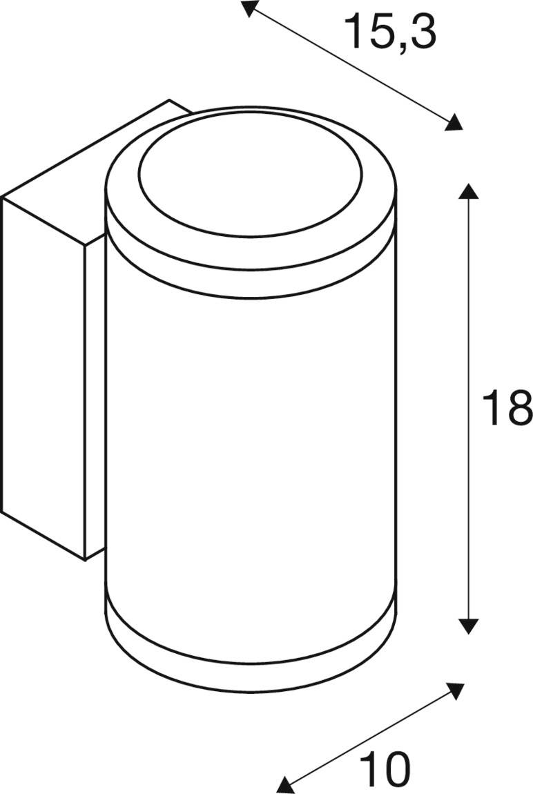 SLV ENOLA OCULUS 1006329 LED-Außenwandleuchte LED 20W Anthrazit