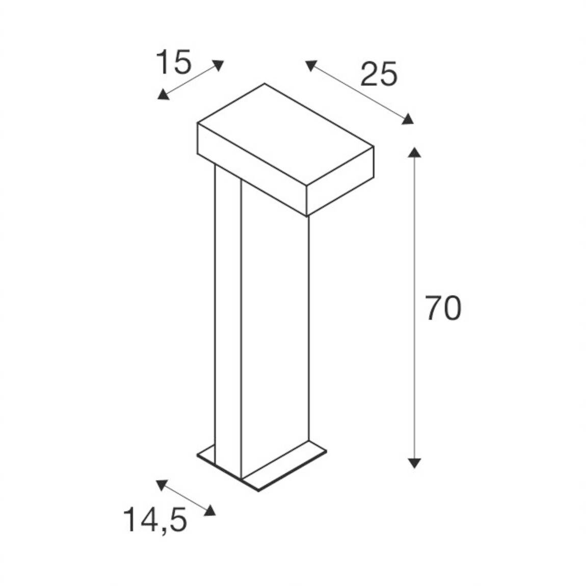 SLV 1006347 RUSTY ® PATHLIGHT 70 LED-Außenstandleuchte LED 8.8W Rost
