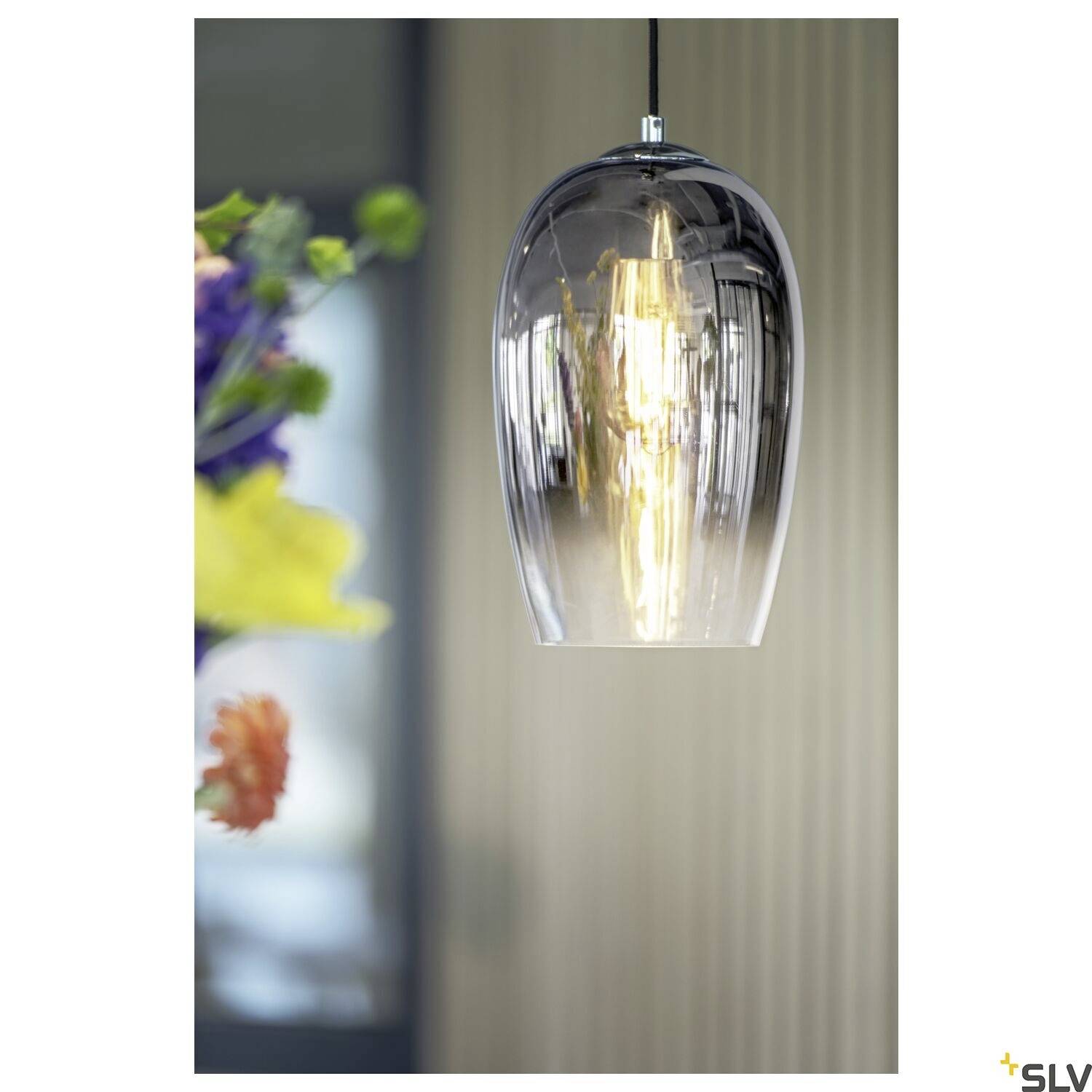 SLV PANTILO OVAL 1006398 Pendelleuchte E27 15W Chrom