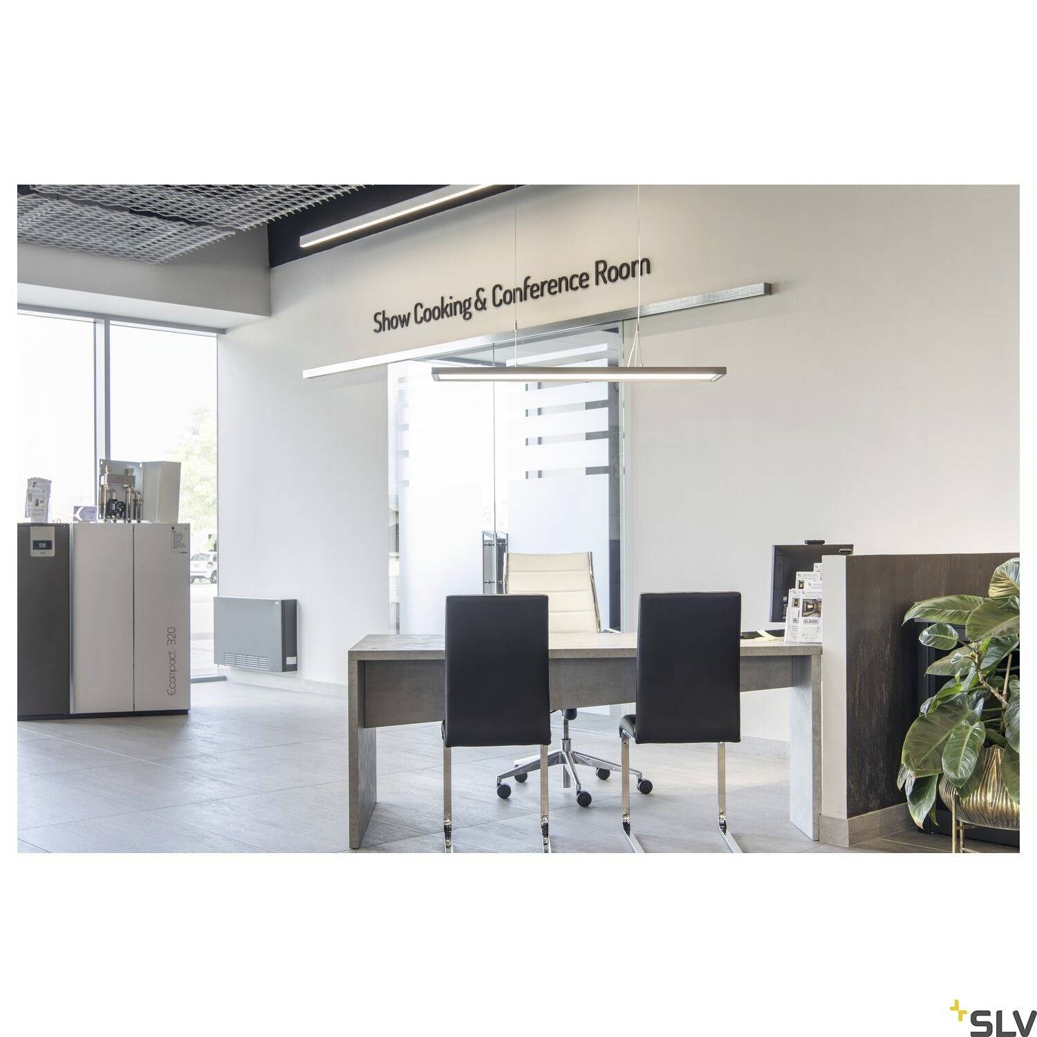 SLV WORKLIGHT 1006345 LED-Pendelleuchte LED EEK: D (A - G) 57 W Silber