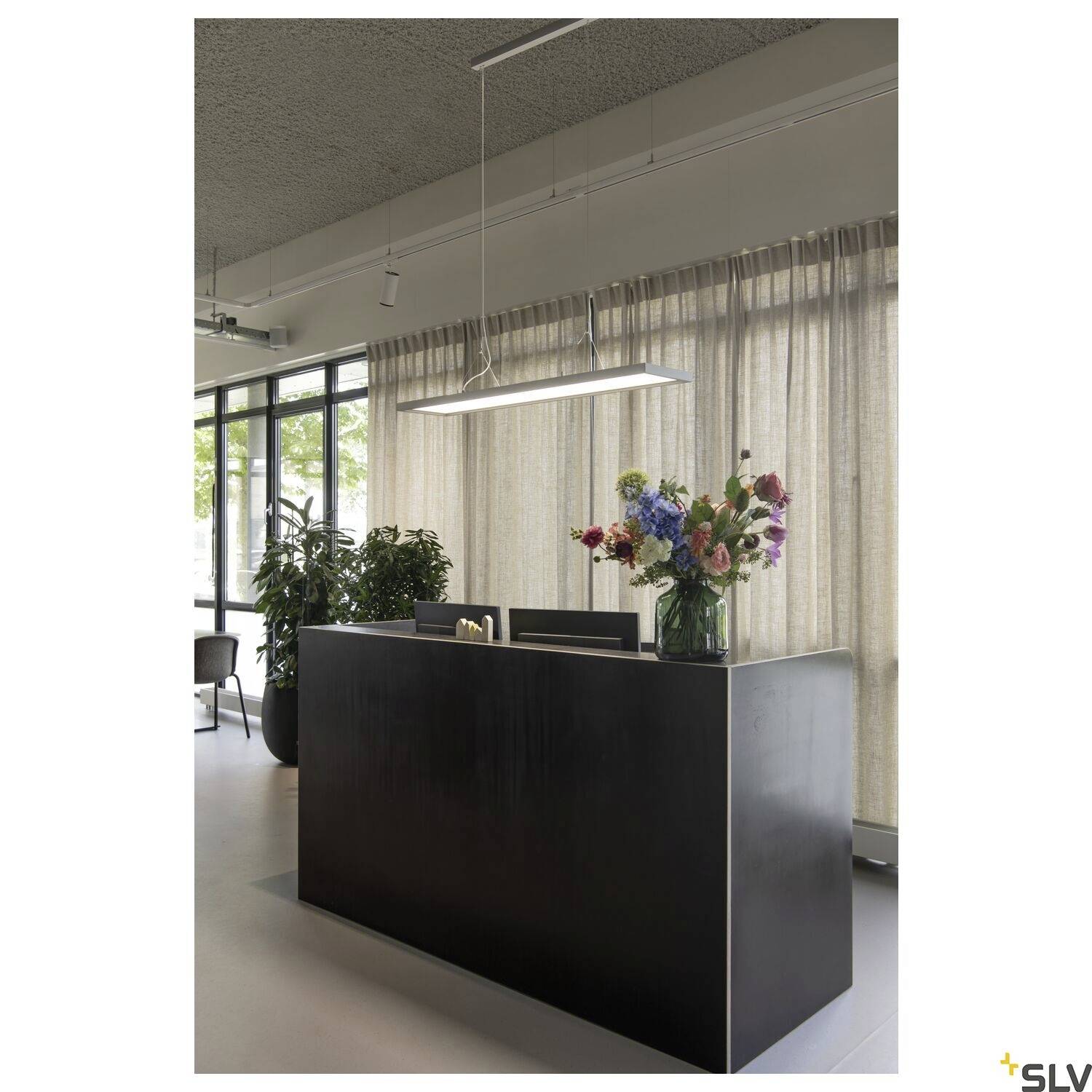 SLV WORKLIGHT 1006345 LED-Pendelleuchte LED EEK: D (A - G) 57 W Silber