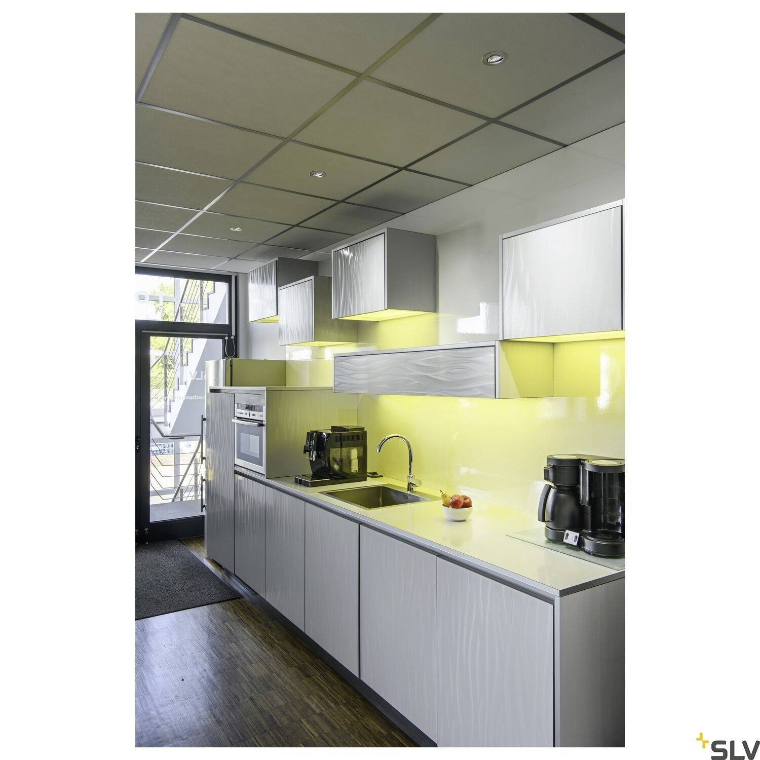 SLV 1007274 LED-Einbauleuchte 12er Set LED 8W Schwarz