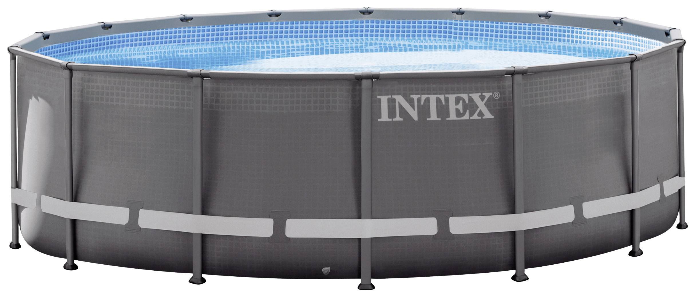 Intex 26334GN Frame Pool (Rohrkonstruktion) 30079 l (Ø x H) 610 cm x 122 cm inkl. Filterpumpe, inkl. Leiter