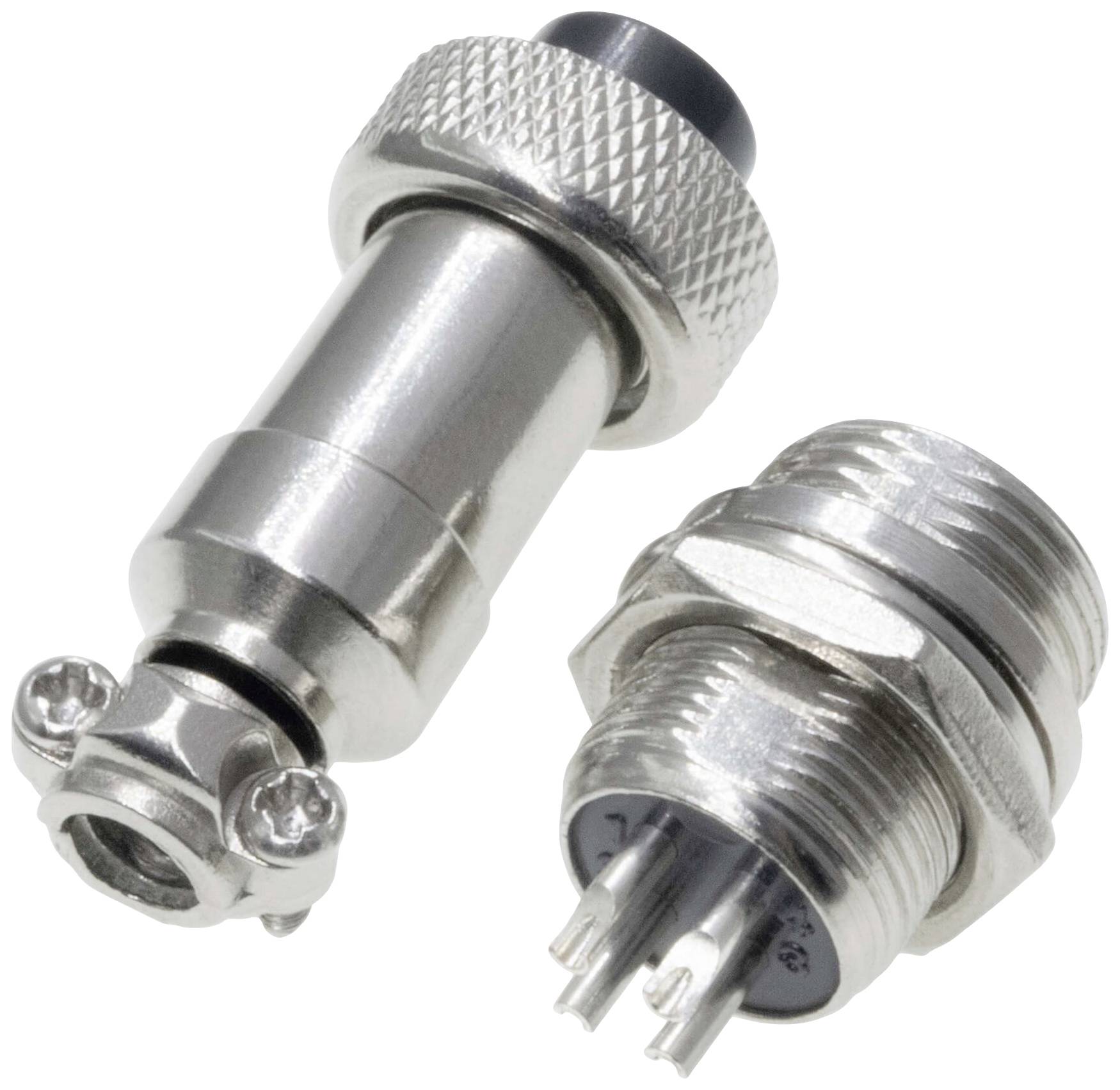 Pollin 453543 Rundsteckverbinder Buchse, Einbau, Stecker Gesamtpolzahl: 4 1 Set