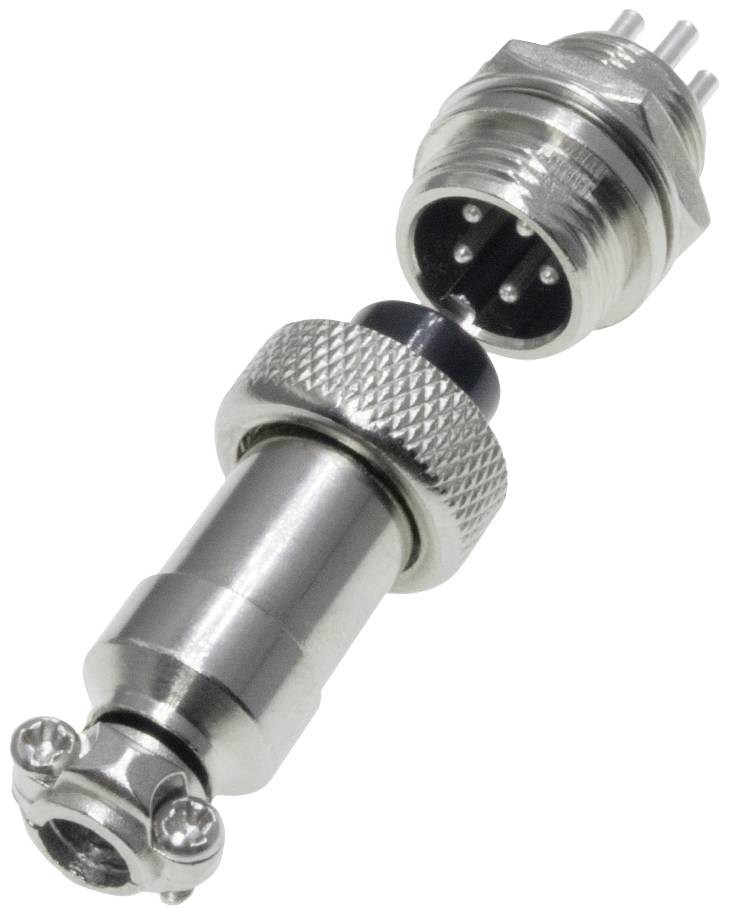 Pollin 453544 Rundsteckverbinder Buchse, Einbau, Stecker Gesamtpolzahl: 5 1 Set