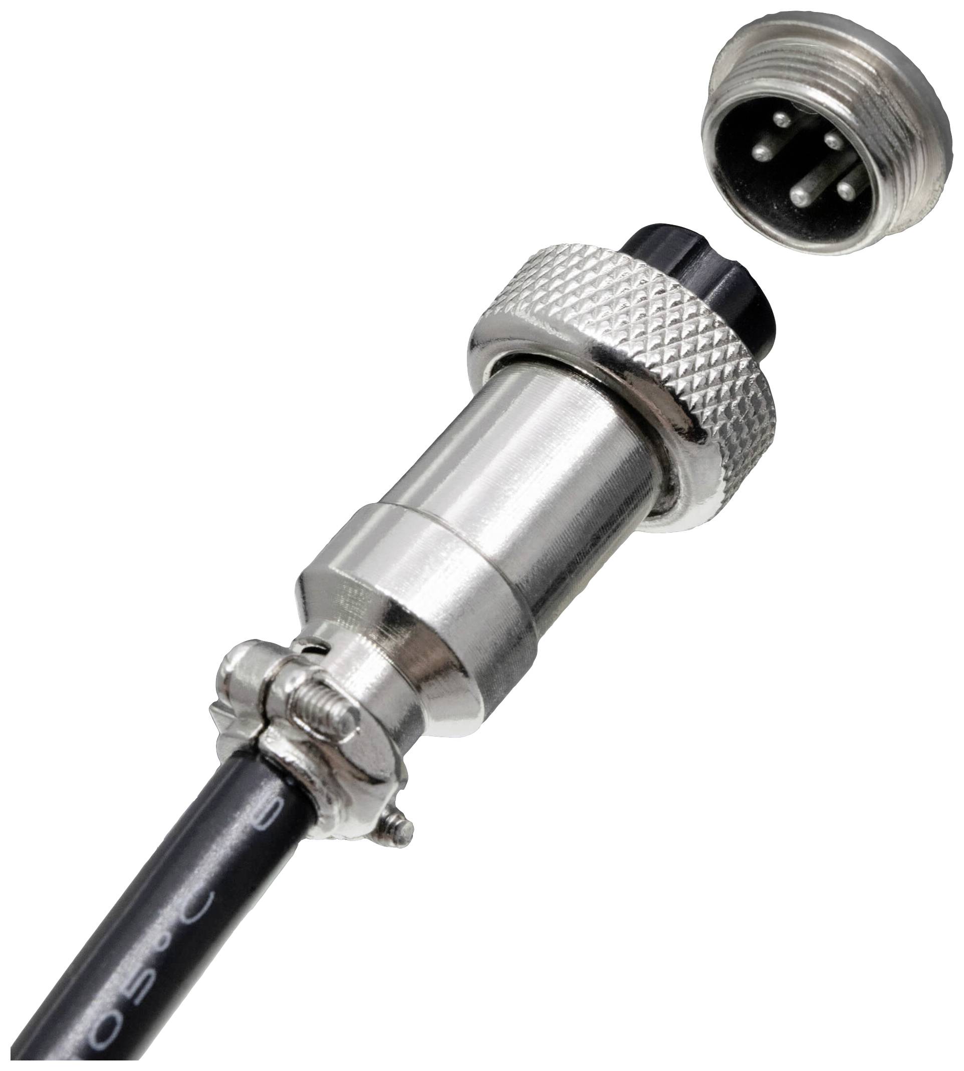 Pollin 453544 Rundsteckverbinder Buchse, Einbau, Stecker Gesamtpolzahl: 5 1 Set