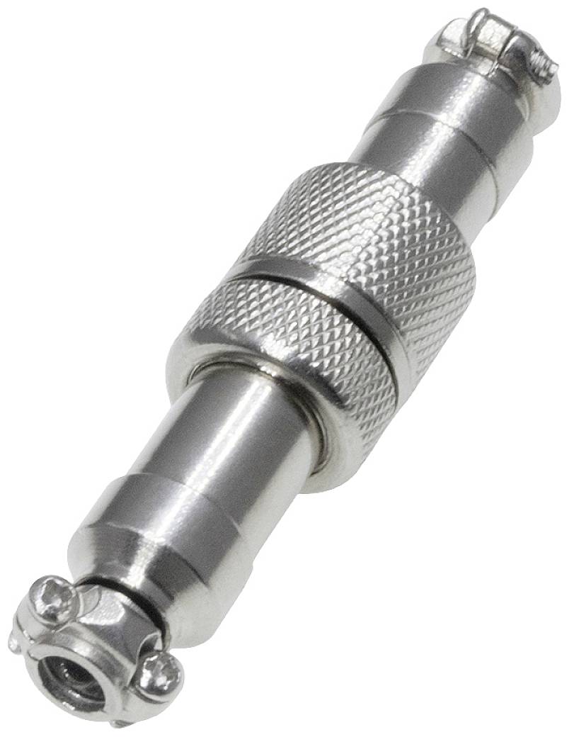 Pollin 453546 Rundsteckverbinder Stecker, Buchse Gesamtpolzahl: 2 1 Set