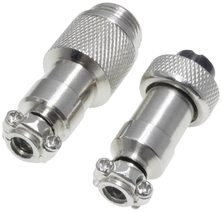 Pollin 453550 Rundsteckverbinder Stecker, Buchse Gesamtpolzahl: 6 1 Set