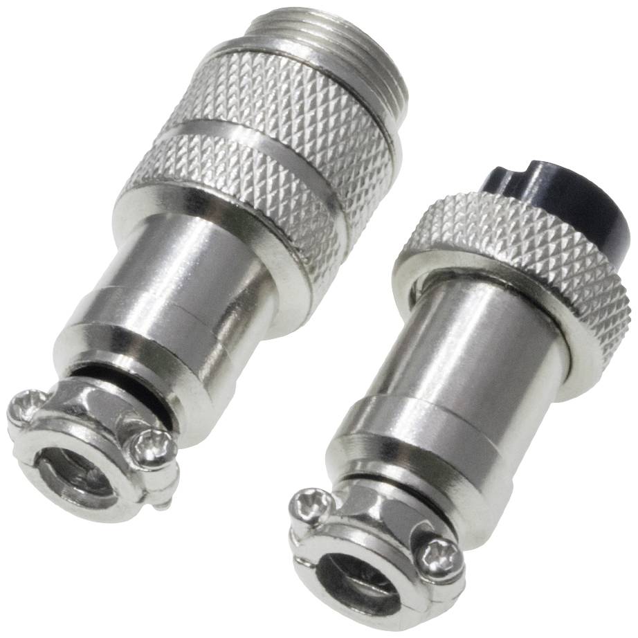 Pollin 453562 Rundsteckverbinder Stecker, Buchse Gesamtpolzahl: 4 1 Set