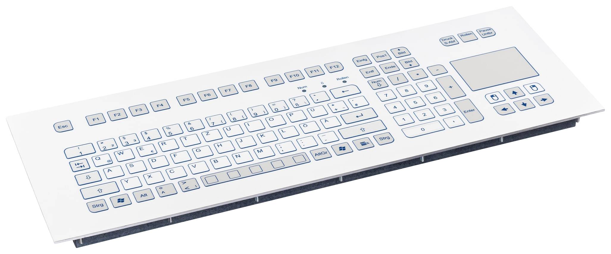 GETT TKS-105c-TOUCH-MODUL-USB-DE Kabelgebunden Tastatur Deutsch, QWERTZ Weiß IP65