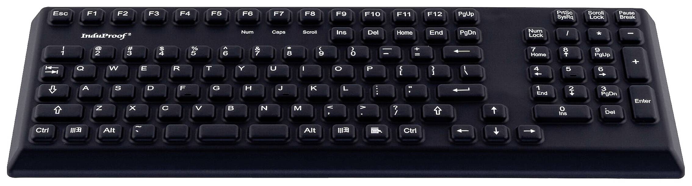 GETT TKG-105-IP68-BLACK-USB-DE Kabelgebunden Tastatur Deutsch, QWERTZ Schwarz IP68 Wasserdicht und staubgeschützt, Silikonmembran