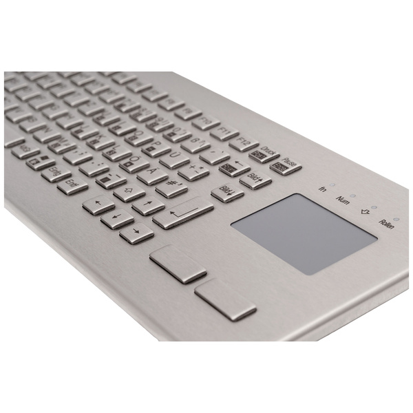 GETT TKV-084-FIT-TOUCH-IP65-MGEH-USB-DE Kabelgebunden Tastatur Deutsch, QWERTZ Edelstahl Integriertes Touchpad