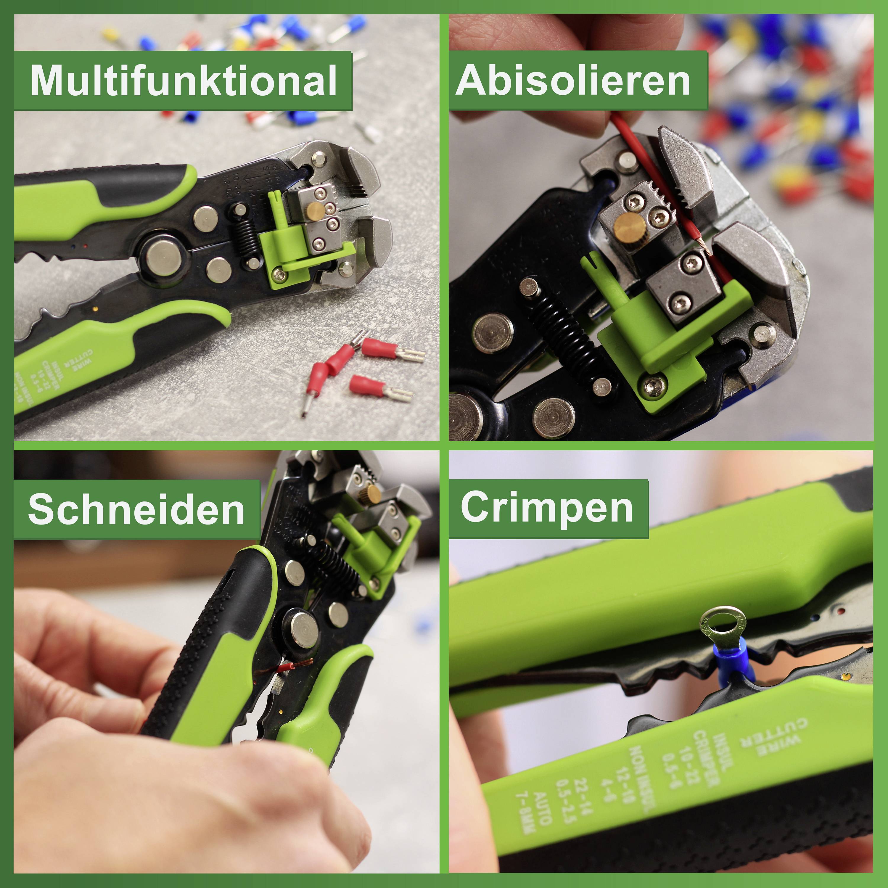 Quadrios 22T023 Aderendhülsen-Sortiment Teilisoliert Weiß, Grau, Rot, Schwarz, Blau, Gelb 1 Set