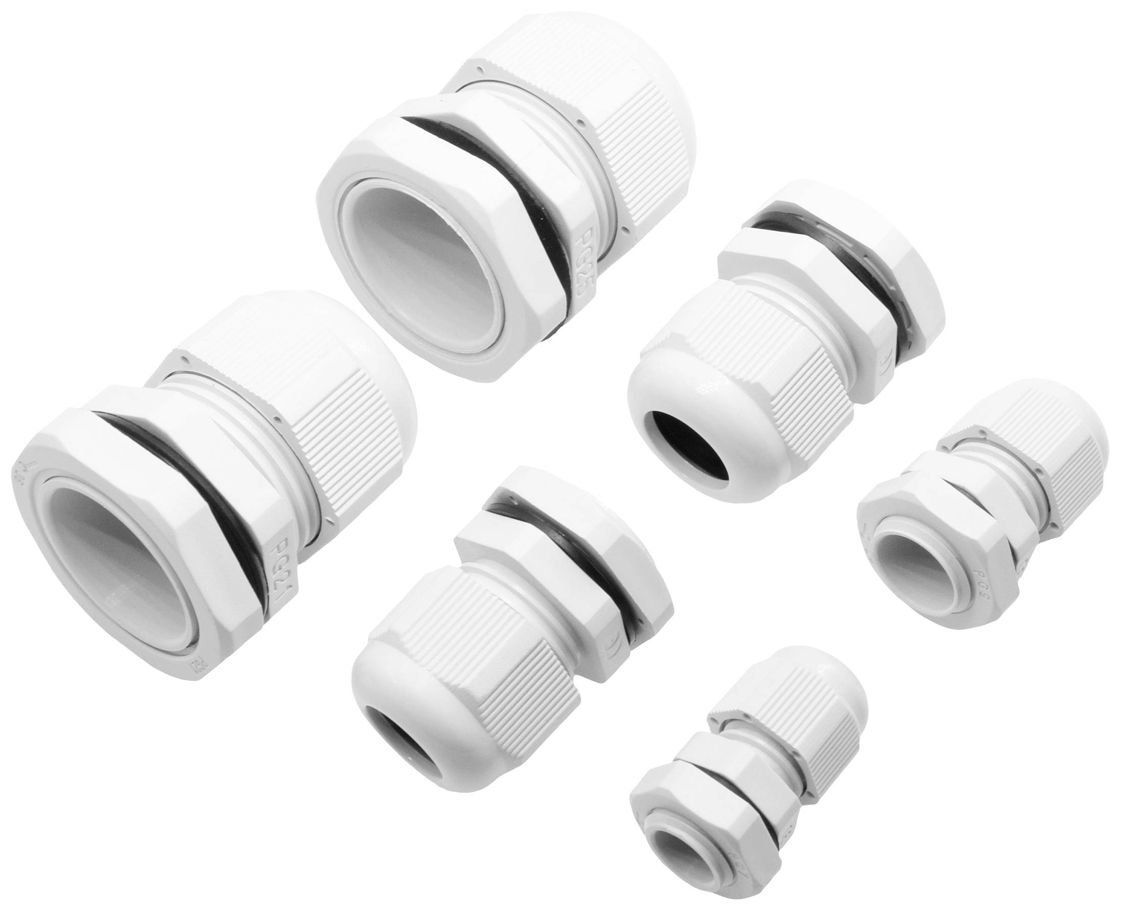 Quadrios 2102CA113 Kabelverschraubung Sortiment PA66 Weiß 60St.